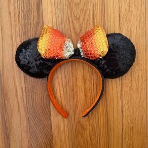 Disney Parks Halloween Minnie Ears Candy Corn Bow